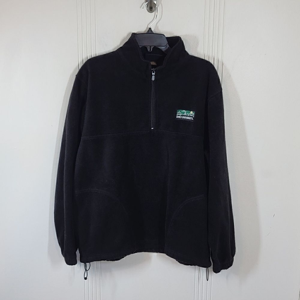 Ohio University Men's Black Fleece Pullover Jacket
